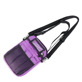 uxcellmo Nurse Organizer Belt 2 Sided -12 Pocket Waist Bag Pouch Case for Medical Scissors Care Kit Tool (Purple)