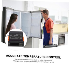 TEHAUX 2pcs Intelligent Electronics Temperature Controller Thermostat for Refrigerators Digital Temperature Control for Greenhouses Aquariums and Indoor Use Lcd Display and Calibration