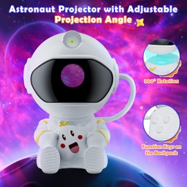 CIMELR Astronaut Star Projector Night Light - Space Projector Galaxy Light Nebula Ceiling Projection Lamp, Remote and 360°Adjustable,Kids Adults Room Decor, for Bedroom,Game Room（Nebula）