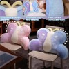 UNWAAT Cute Butterfly Reading Pillow Faux Fur Reading Pillow Back