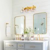 Wrlmfy 23" Brushed Gold Vanity Light Stained Hammered Glass Wall