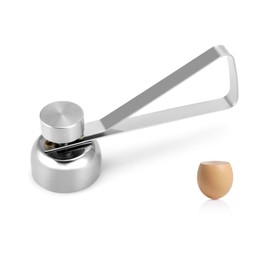 QWORK® Egg Opener, Egg Opener Made of Stainless Steel, Egg Topper, Shell Opener for Boiled and Raw Eggs