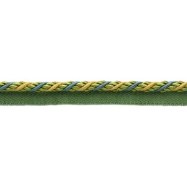 DÉCOPRO Gold, Green, Blue 1/4" Decorative Lip Cord Mermaid [12 Yards]