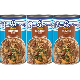 Blue Runner Gumbo Creole Base (Pack of 3) Traditional Louisiana Chicken and Sausage Gumbo Base - Quick and Delicious Meal Solution