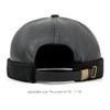 Teanea Unisex Faux Leather Docker Cap Brimless Leon Hat Skull