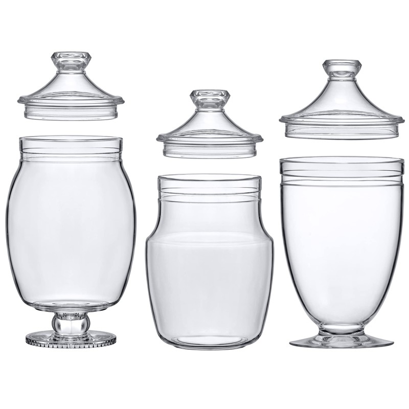 Amazing Abby - Keep - Acrylic Apothecary Jars (3-Piece Set,