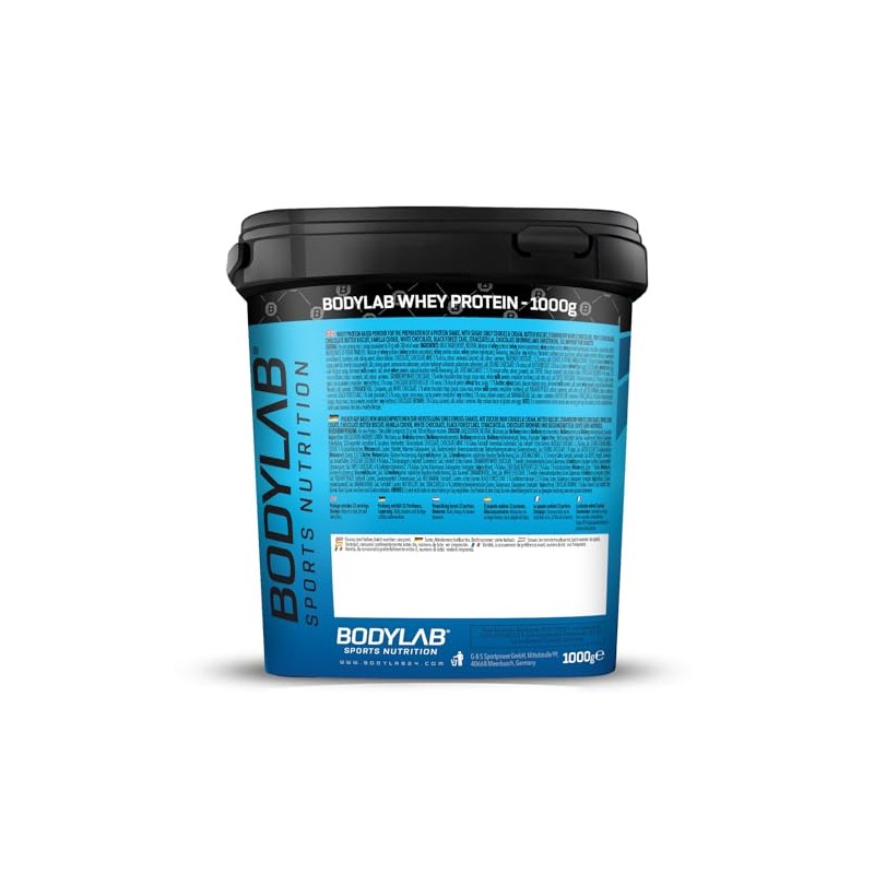 Bodylab24 Whey Protein Pulver, Weiße Schokolade, 1kg