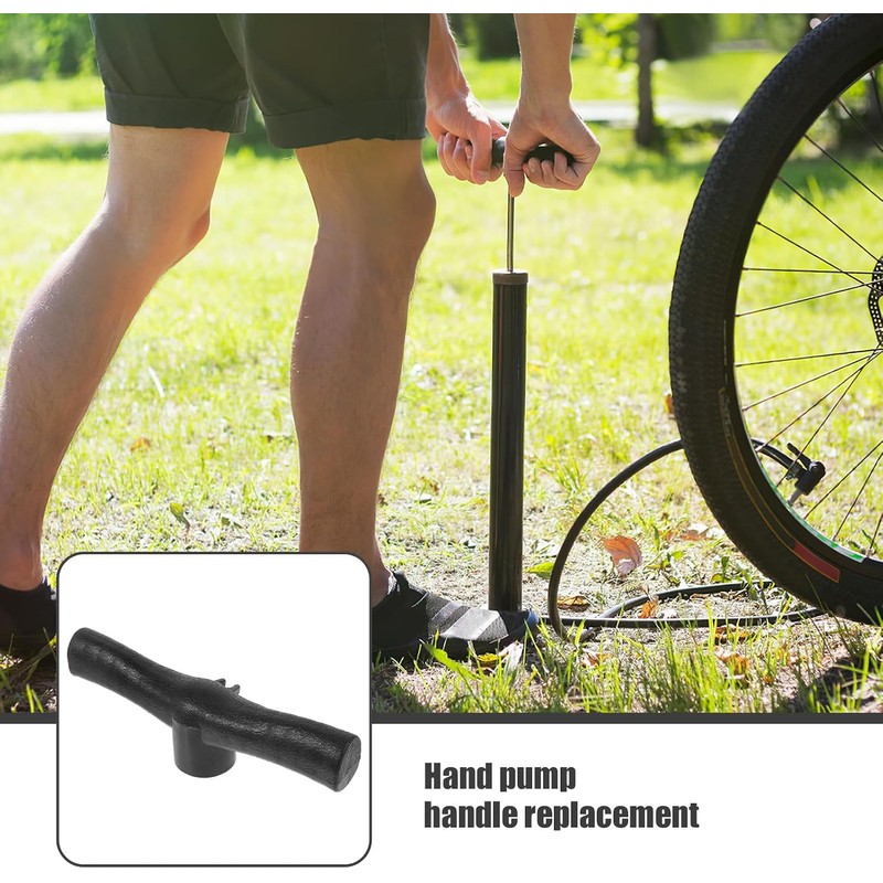 Manija de Bomba de Inflado Ergonómica, Plástico Negro Resistente