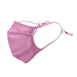 ililily Cotton Solid Color Face Mask Reusable Shield With Filter Pocket, Pink