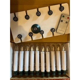 Unbranded Battery Operated Taper Candle Set (10) - White