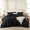 Andency Black Full Size Comforter Set(79x90Inch), 3 Pieces Fluffy Farmhouse