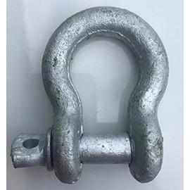 1-3/4" Galvanized Steel Screw Pin Anchor Bow Shackle WLL (Working Load Limit) 25 Ton