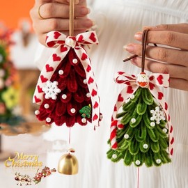 Christmas Decoration Handmade Material Bag: Tree, Cart, Twist Stick ZALF1350 Free Size/Option No.4 3ea