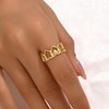 JotCa 18K Gold Plated Stacking Rings for Women Adjustable Dainty