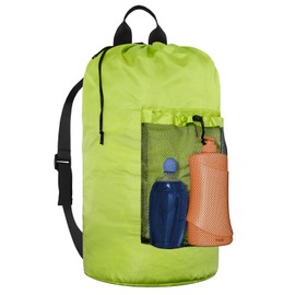 iaodia Laundry Bag Backpack Large Travel Laundry Bag with Mesh Pocket & Adjustable Shoulder Straps Portable Backpack Laundry Bag for College Dorm, Apartment