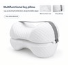 Contoured Memory Foam Knee Pillow for Side Sleeping, Ergonomic Leg