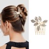 12 Peinetas Para Cabello Mujer, Set de Peinetas en Negro,
