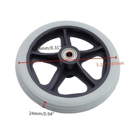 Nicerity 1 Set 6 Inch Replacement Walker Wheels with Wrench Glove Wheelchairs Walkers Wheels