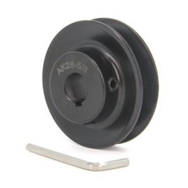 Yeebyee AK28-5/8" Bored Single Groove Web Sheaves 2.8" OD 5/8"Bore V-Belt Sheave Cast Iron Belt Pulley for V-Belt (AK28-5/8", Single Groove)