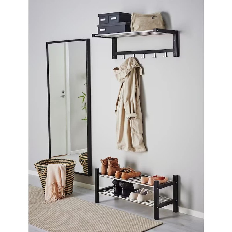 IKEA TJUSIG Shoe Rack_90160956, Black, 79x32x37 cm