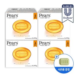 Pears Pure & Gentle Cleansing Soap 100g x 4 packs / 페어스 퓨어 앤 젠틀 클렌징 비누 100g x 4개입 4개