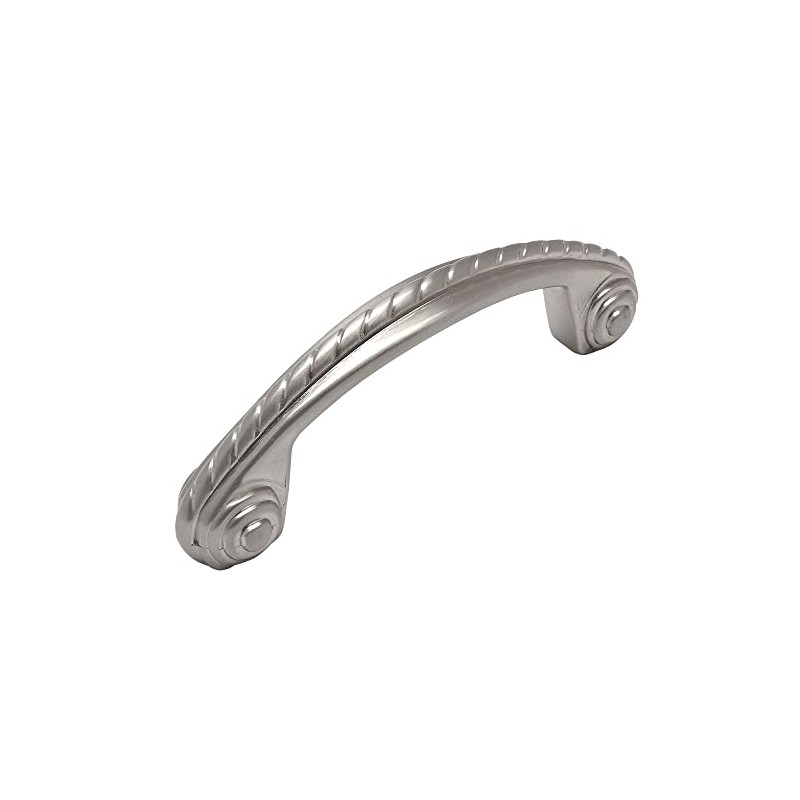 Cosmas® 4114SN Satin Nickel Rope/Scroll Cabinet Hardware Handle Pull -