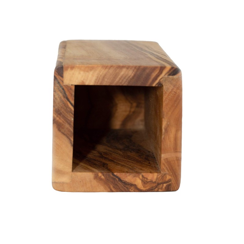 NATUREHOME Olive Wood Kitchen Utensil Cutlery Box - 19 cm