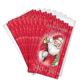 Wright Home & Gift Santa's Pack Christmas New Years Greeting Cards | 20 Pack Bulk Set + 20 Envelopes (3.5x6.5)