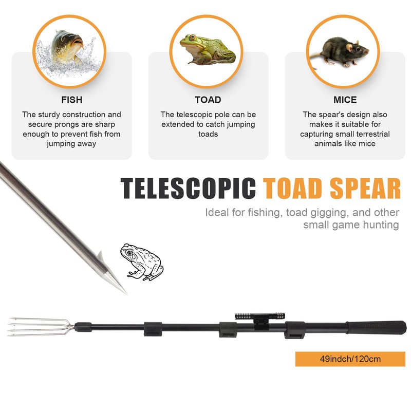 Fish Harpoon Spear Gig Gaff Fork Hook Tool for Frog