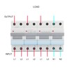 400VAC Dual Power Manual Transfer Switch DIN Rail Mount Single