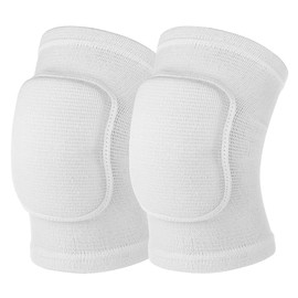 EIHI Pack of 2 Knee Pads, Soft Sponge Knee Pads for Men and Women, Knee Pads for Volleyball, Indoor Sports, Dance, NTI Collision Soft Thickening, Elastic Collision Prevention - White, L, b