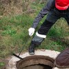 Healeved Manhole Cover Hook 12.20 Inch Metal T-Shape Manhole Lifting