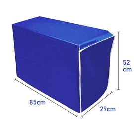 Blue Rain Cover for Outdoor Air Conditioner Machines - EVA and PE Material - Composite Cotton Interior - Resistant to Environmental Moisture and Dust