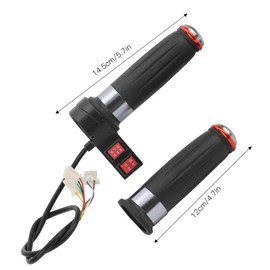 Empuñadura de Acelerador de Bicicleta Eléctrica, Acelerador de Empuñadura de Acelerador de Velocidad de 3 Engranajes de Acelerador de Bicicleta de Scooter Eléctrico Universal (Avance y retroceso + regulación de velocidad de)