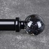 Black Curtain Rods for Windows 72 to 144 Inch, 1''