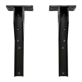 KUAFU Rear Bumper Bracket Compatible with 1986-2001 Jeep Cherokee XJ Black Alloy Steel 2 PCS Black