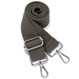 S&loyoe Solid Color Purse Straps Replacement Crossbody Bag Strap Adjustable Wide Guitar Straps for Handbags 1.5inch (Pure gray silver)