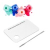 Mixed Color Nail Palette and Stainless Steel Tool Kit Transparent