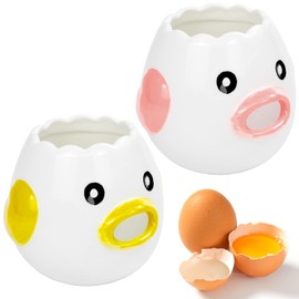 Pack of 2 Egg Separators Chicken, Egg Separator Ceramic, Egg Separator, Egg Yolk Separator, Egg Separator, Chicken Protein Separator, Kitchen Gadgets Baking Tool, Egg Separator, Chicken, Funny