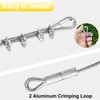 WRFDEC 1/4 Steel Cable with Loops,100Ft Wire Rope with Clamps