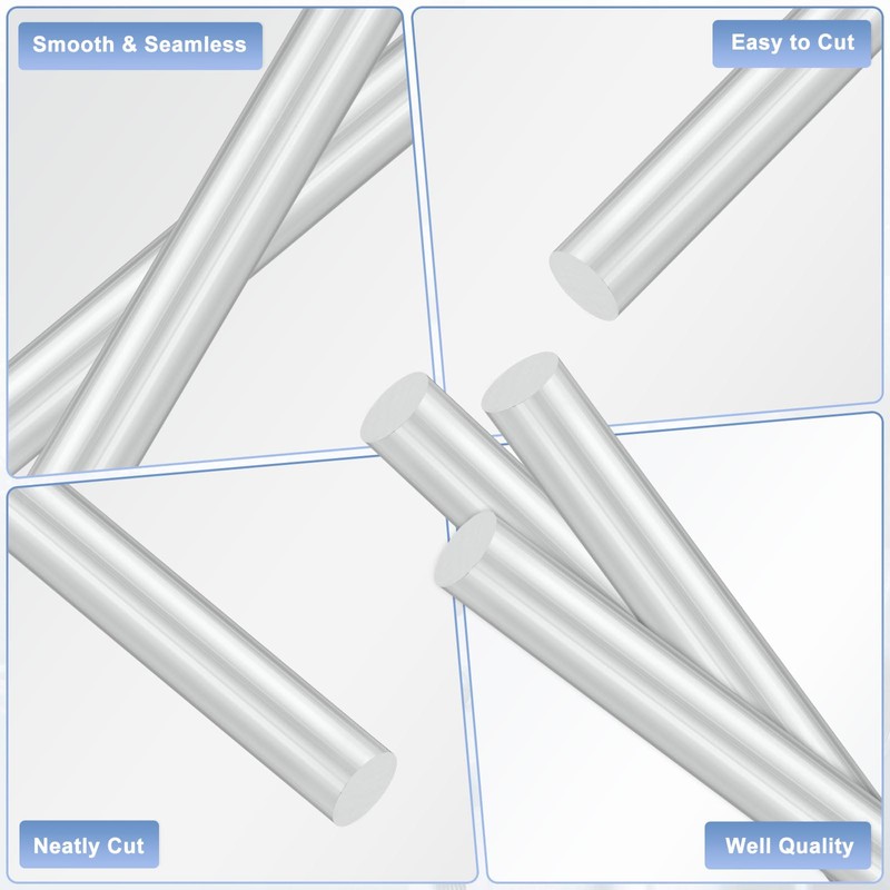 M METERXITY 2 Pack Round Aluminum Rod, Diameter 13mm(17/32"), Length