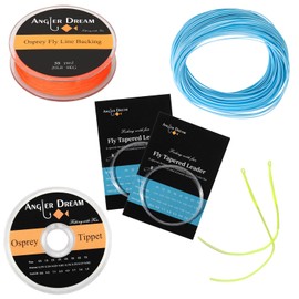 Blue WF Fly Fishing Line Kit 1WT Fly Fishing Line Leader Braided Backing Fish Line