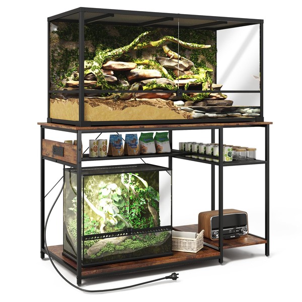 ZZJIHAI 120 Gallon Fish Tank Stand with Power Outlets, Heavy