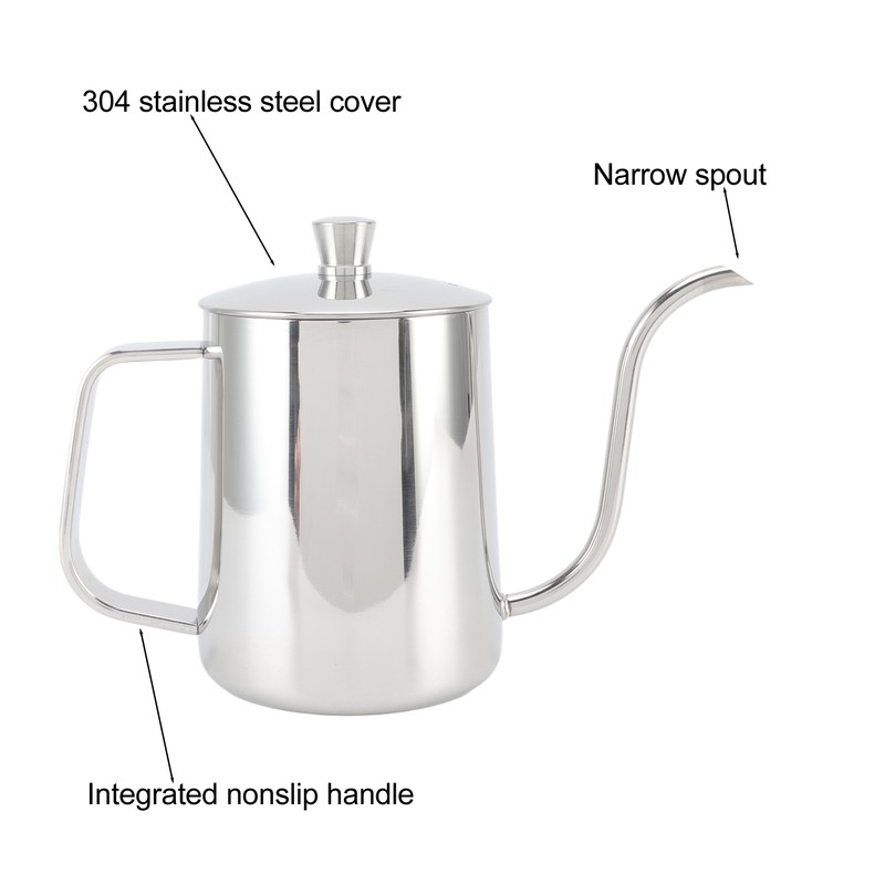 Pour Over Coffee Kettle Stainless Steel Handheld Narrow Drip Spout