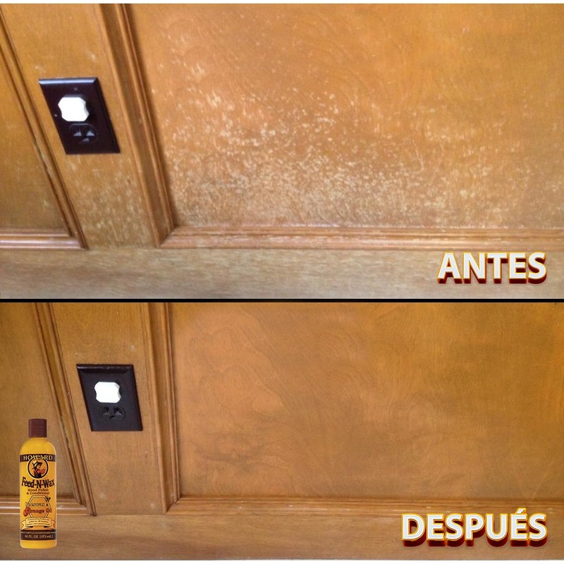 Howard Products Feed-N-Wax Wood Polish & Conditioner, 8 oz, Orange