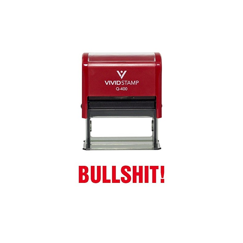 Bullshit! Self Inking Rubber Stamp (Red Ink) - X-Large