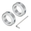 Sourcing Map 2pcs Aluminium Split Shaft Collar, 20mm x 10mm