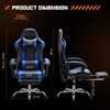 Ergonomic Gaming Chair with Footrest: 90°-155° Recline, Adjustable Height, Detachable