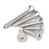 ANSIEDIO Self tapping Screws Stainless Steel Screws Hex Socket Flat
