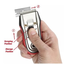 Hyper Tough Razor Scraper with Soft Grip Handle
